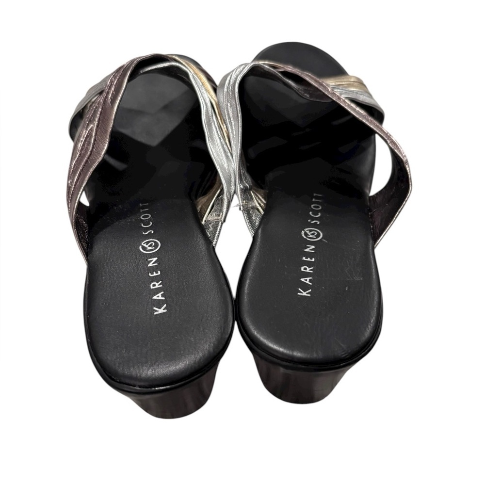 Karen Scott Women's Multi-Tone Slide Sandals - Picture 3 of 4